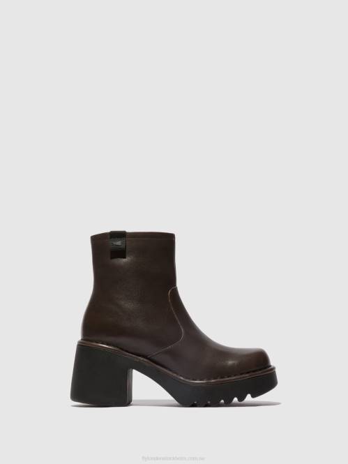 ankelboots med dragkedja moge250 kvinnor Fly London 2T0252 dk.taupe