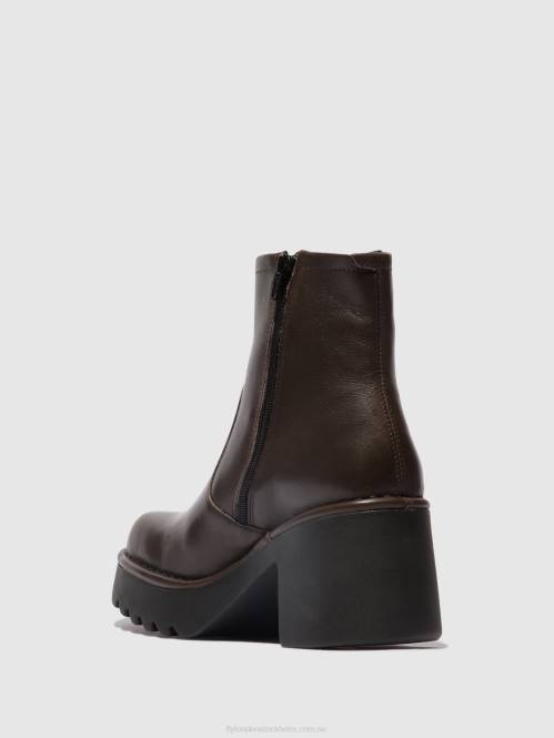 ankelboots med dragkedja moge250 kvinnor Fly London 2T0252 dk.taupe