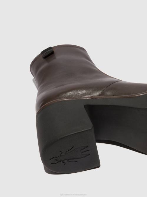 ankelboots med dragkedja moge250 kvinnor Fly London 2T0252 dk.taupe