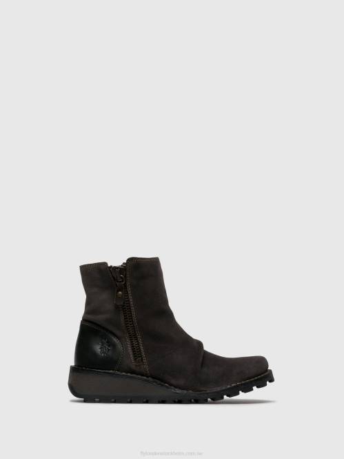 ankelboots med dragkedja mon944 diesel kvinnor Fly London 2T02271 grå