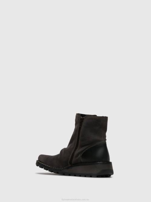 ankelboots med dragkedja mon944 diesel kvinnor Fly London 2T02271 grå
