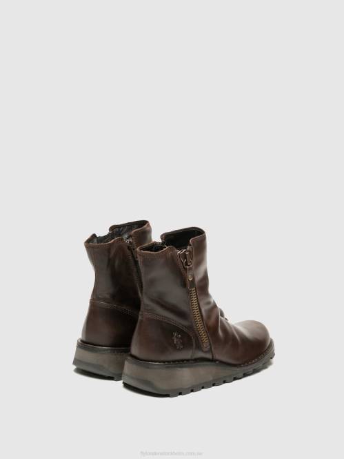 ankelboots med dragkedja mon944 dk. kvinnor Fly London 2T02270 brun