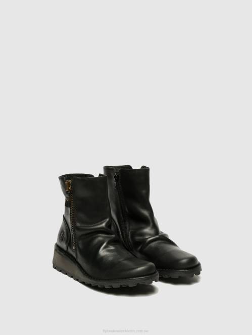 ankelboots med dragkedja mon944 kvinnor Fly London 2T02269 svart