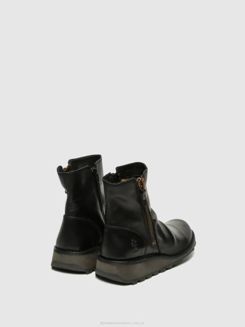 ankelboots med dragkedja mon944 kvinnor Fly London 2T02269 svart