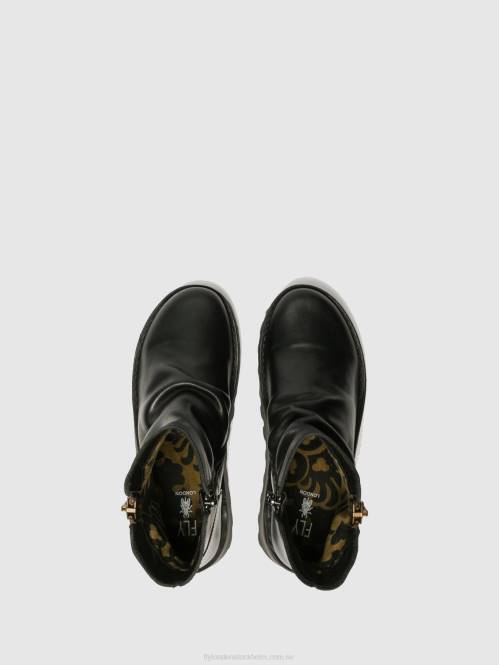 ankelboots med dragkedja mon944 kvinnor Fly London 2T02269 svart
