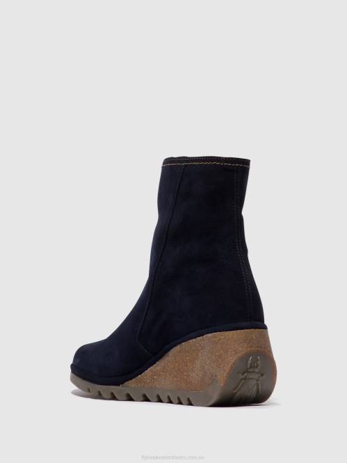 ankelboots med dragkedja nela407 kvinnor Fly London 2T0247 Marin