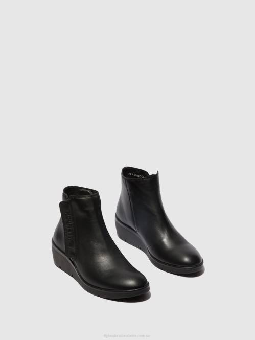 ankelboots med dragkedja nula550 kvinnor Fly London 2T0248 svart