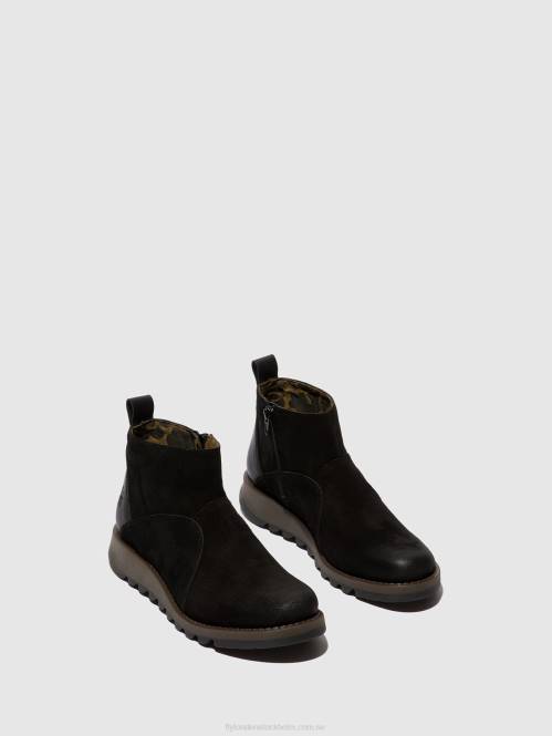 ankelboots med dragkedja sely918 kvinnor Fly London 2T0245 svart