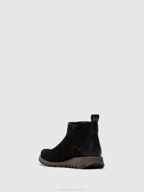 ankelboots med dragkedja sely918 kvinnor Fly London 2T0245 svart