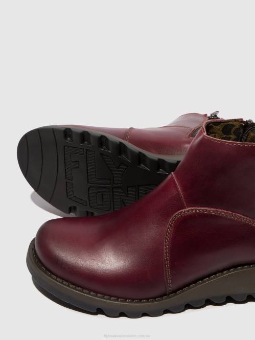 ankelboots med dragkedja sely918 kvinnor Fly London 2T0246 lila