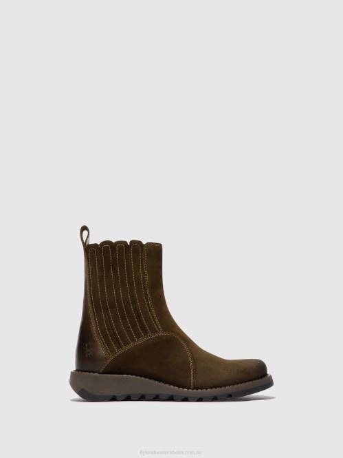 ankelboots med dragkedja suzy899 kvinnor Fly London 2T0236 slam/oliv