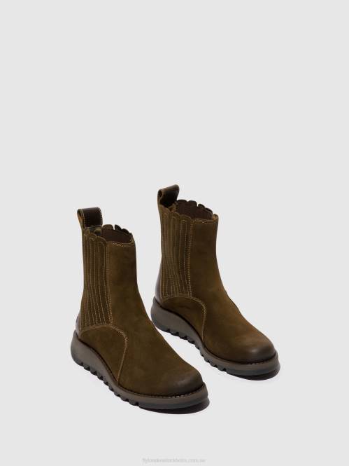 ankelboots med dragkedja suzy899 kvinnor Fly London 2T0236 slam/oliv