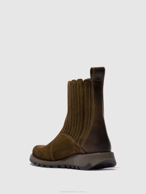 ankelboots med dragkedja suzy899 kvinnor Fly London 2T0236 slam/oliv