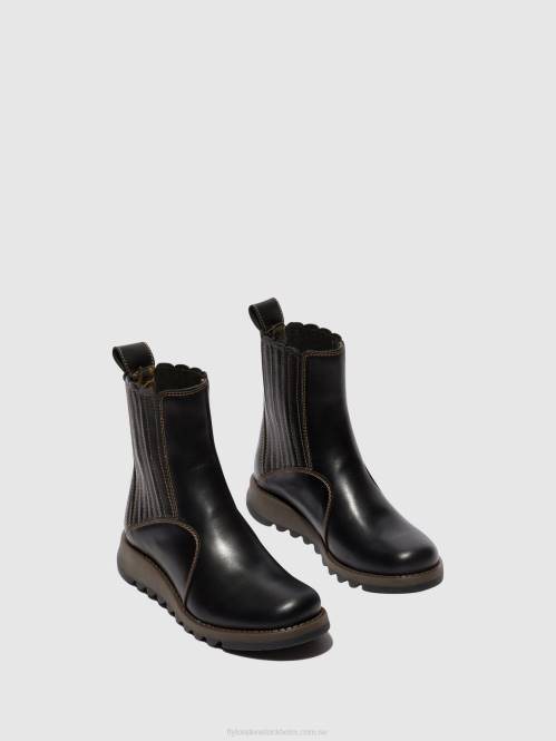 ankelboots med dragkedja suzy899 kvinnor Fly London 2T0238 svart
