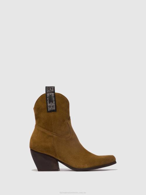 ankelboots med dragkedja tabb905 kvinnor Fly London 2T0232 kamel