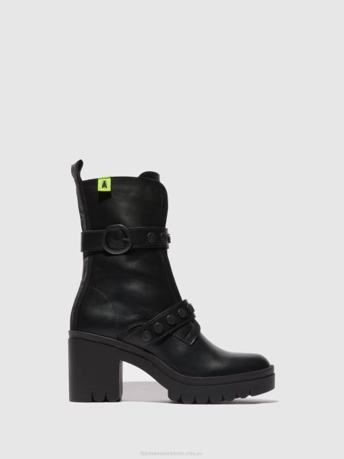 ankelboots med dragkedja tama888 kvinnor Fly London 2T02160 nausica svart