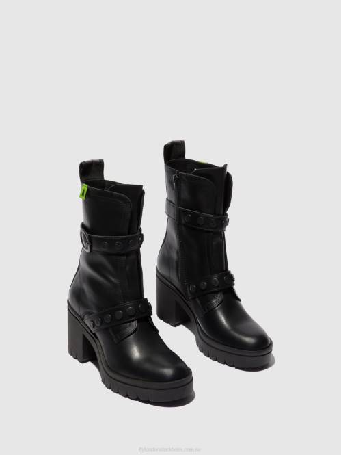 ankelboots med dragkedja tama888 kvinnor Fly London 2T02160 nausica svart