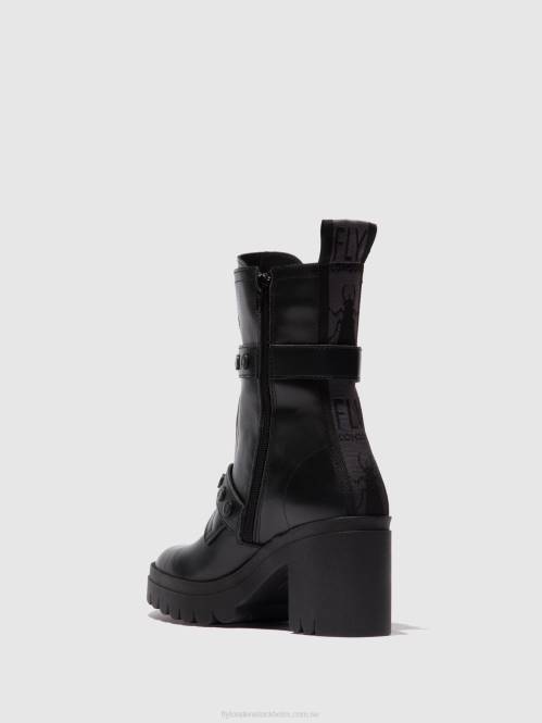 ankelboots med dragkedja tama888 kvinnor Fly London 2T02160 nausica svart