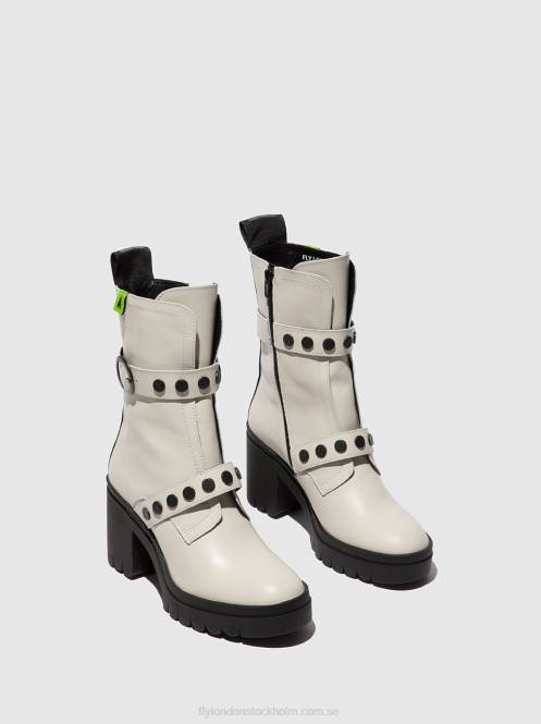 ankelboots med dragkedja tama888 kvinnor Fly London 2T02161 nausica offwhite
