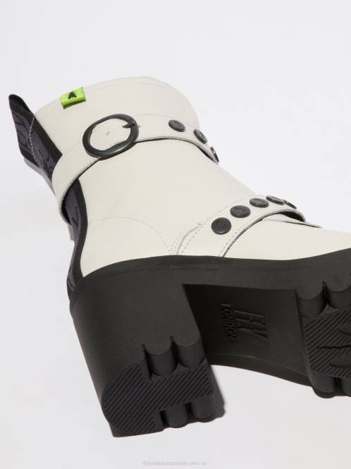 ankelboots med dragkedja tama888 kvinnor Fly London 2T02161 nausica offwhite