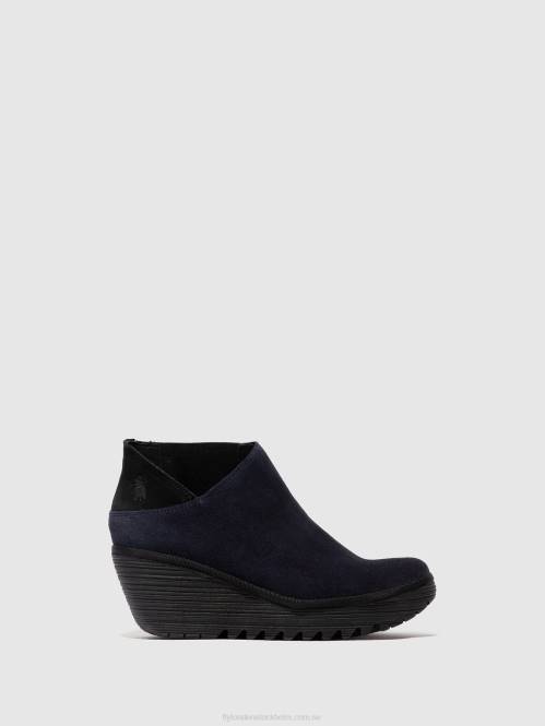 ankelboots med dragkedja yego400 kvinnor Fly London 2T0227 marin/svart