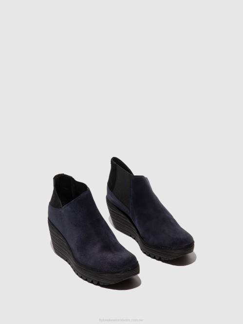 ankelboots med dragkedja yego400 kvinnor Fly London 2T0227 marin/svart