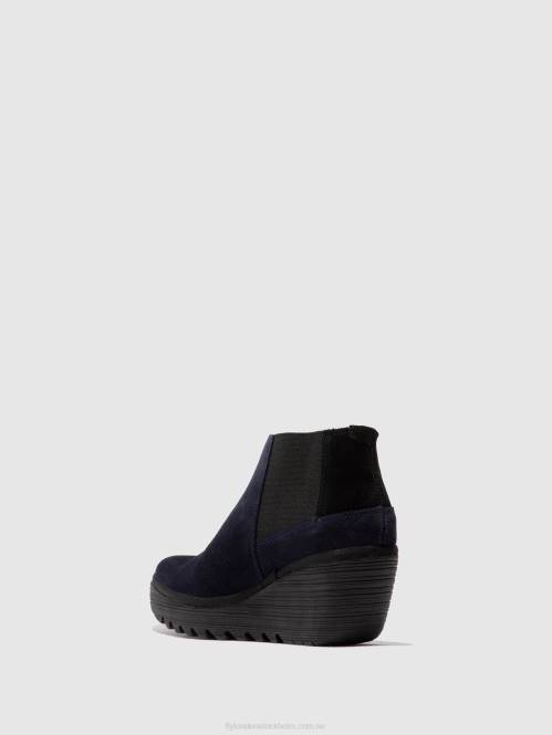 ankelboots med dragkedja yego400 kvinnor Fly London 2T0227 marin/svart