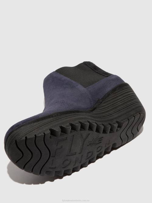 ankelboots med dragkedja yego400 kvinnor Fly London 2T0227 marin/svart