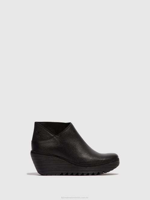 ankelboots med dragkedja yego400 kvinnor Fly London 2T0234 svart