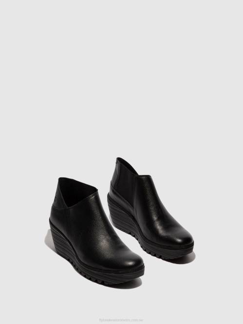 ankelboots med dragkedja yego400 kvinnor Fly London 2T0234 svart