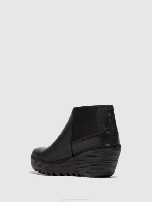 ankelboots med dragkedja yego400 kvinnor Fly London 2T0234 svart