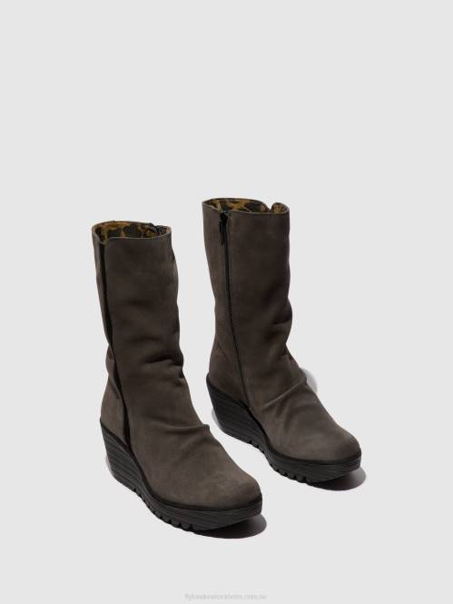 ankelboots med dragkedja yemy408 kvinnor Fly London 2T0229 diesel/svart