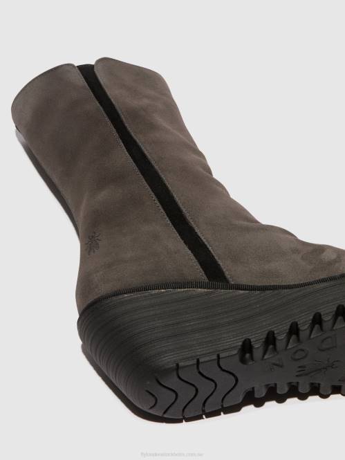 ankelboots med dragkedja yemy408 kvinnor Fly London 2T0229 diesel/svart