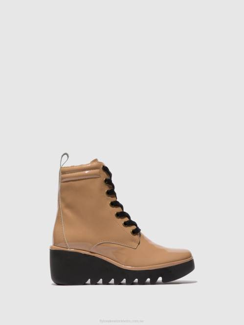 ankelboots med snörning biaz329 kvinnor Fly London 2T02109 capuccino