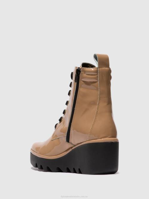 ankelboots med snörning biaz329 kvinnor Fly London 2T02109 capuccino