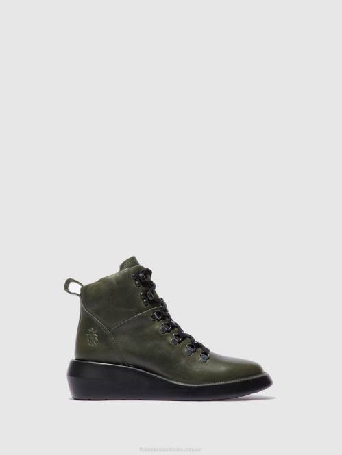 ankelboots med snörning bika501 kvinnor Fly London 2T02207 matta diesel