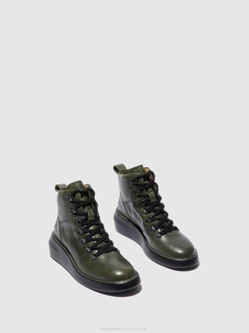 ankelboots med snörning bika501 kvinnor Fly London 2T02207 matta diesel