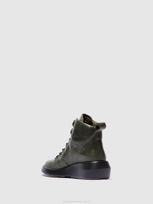 ankelboots med snörning bika501 kvinnor Fly London 2T02207 matta diesel