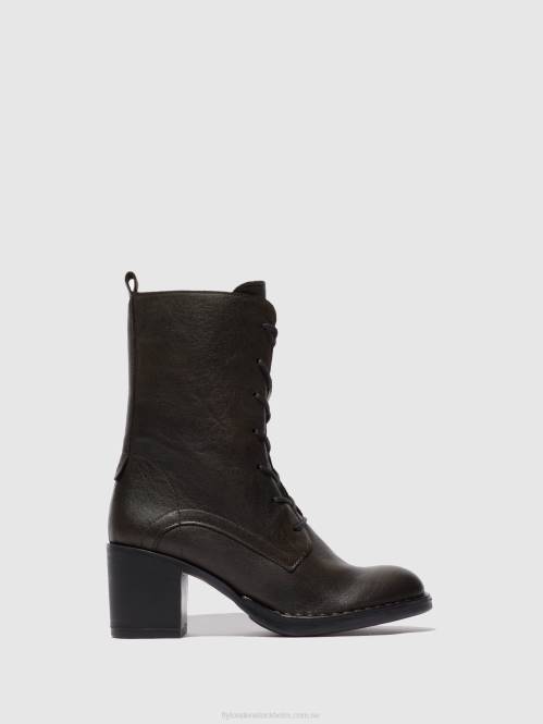 ankelboots med snörning blya070 kvinnor Fly London 2T02204 verona mark