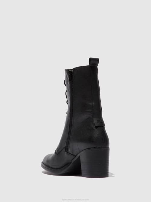 ankelboots med snörning blya070 kvinnor Fly London 2T02208 verona svart