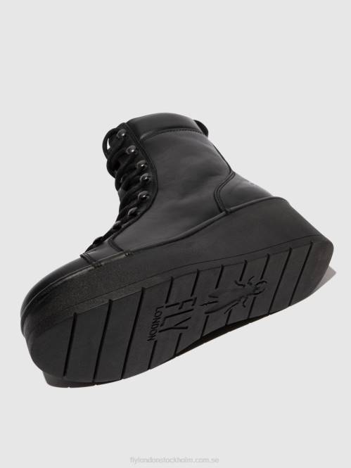 ankelboots med snörning hand247 kvinnor Fly London 2T02102 svart