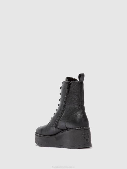 ankelboots med snörning hepe239 kvinnor Fly London 2T02199 verona svart