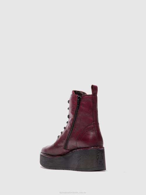 ankelboots med snörning hepe239 kvinnor Fly London 2T02201 verona vin
