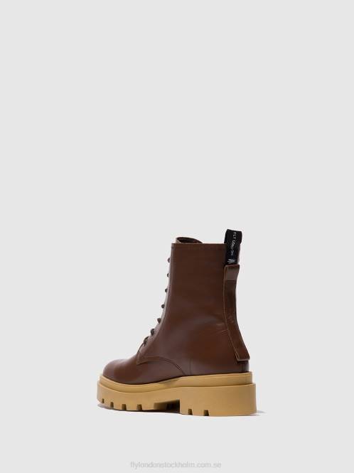 ankelboots med snörning jacy881 kvinnor Fly London 2T02163 nausica choklad