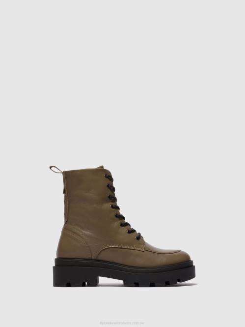 ankelboots med snörning jaye878 kvinnor Fly London 2T02101 taupe