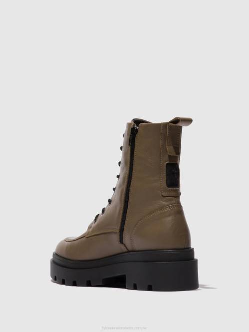 ankelboots med snörning jaye878 kvinnor Fly London 2T02101 taupe