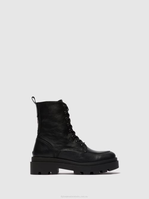 ankelboots med snörning jaye878 kvinnor Fly London 2T02104 svart