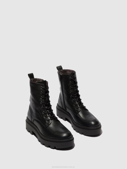 ankelboots med snörning jaye878 kvinnor Fly London 2T02104 svart