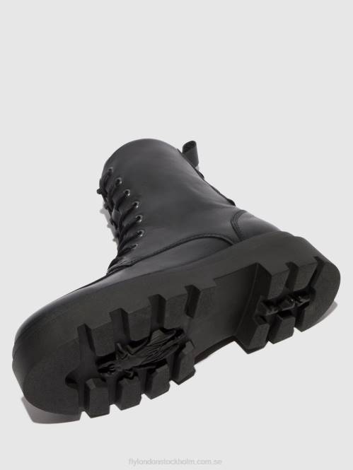 ankelboots med snörning jaye878 kvinnor Fly London 2T02104 svart