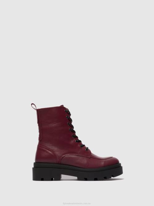 ankelboots med snörning jaye878 kvinnor Fly London 2T0297 vin